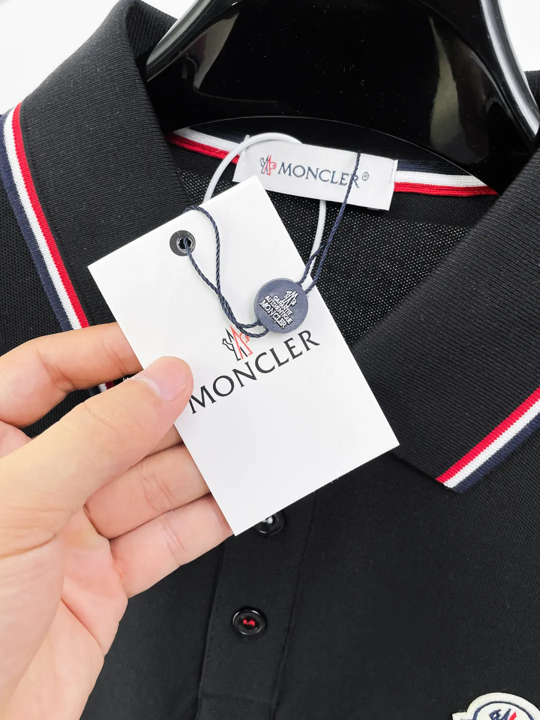 MONCLER New Arrival Polo Same Style 260 ， Factory New Arrival Versatile : Black White Royal Blue Gray Size：S-XXL
